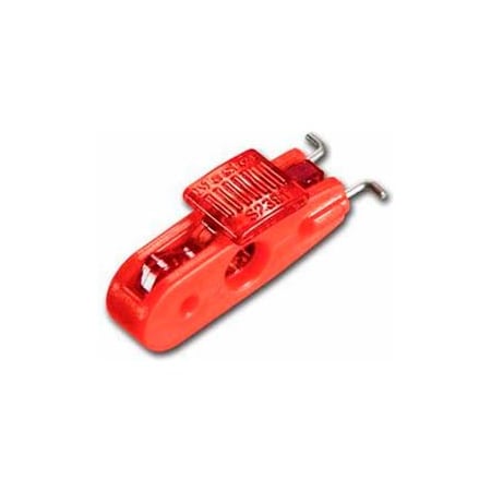 Master Lock Master Lock Miniature Circuit Breaker Lockout, Wide Toggles, Red Tab S2391